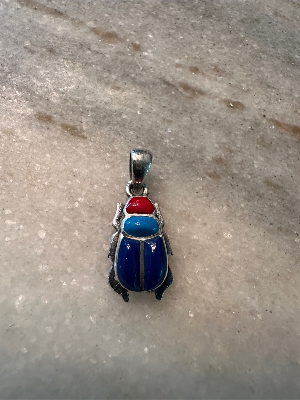 EGYPTIAN SCARAB PENDANT -925 sterling Silver